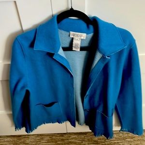 Like new Jones New York country wool blend woman’s blue jacket. Size medium